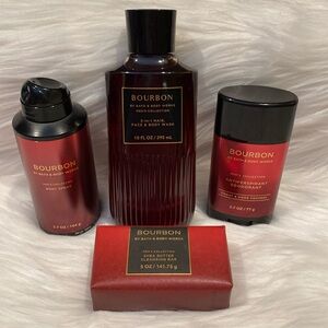 4-pc Set of BBW “BOURBON” Grooming for Men, w/Pro Vit B5 + Aloe, NWT all 4-items